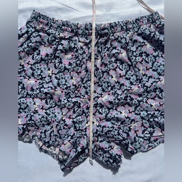 Mossimo Blue Purple Floral Ruffle Shorts Small - Picture 7 of 9